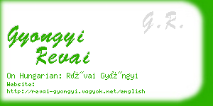 gyongyi revai business card